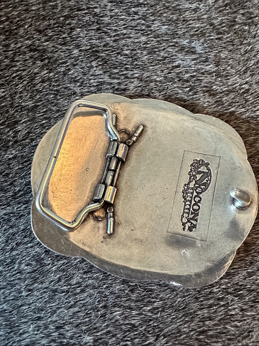 Nocona Silver Floral Decorative Belt Buckle